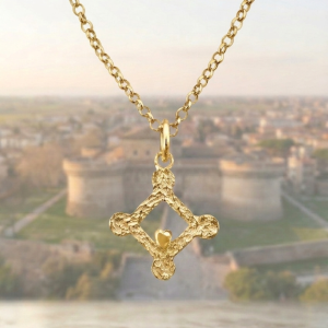 Solo pendente  "Rocca" in oro 18kt