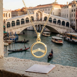 Solo pendente  "Ponte" in oro 18kt